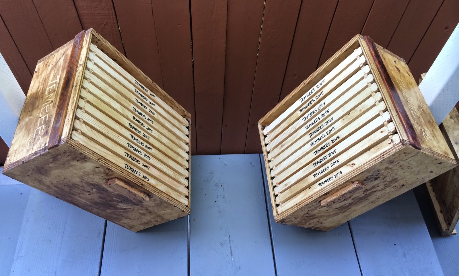 Home Made Hives, with Hand Assembled Foundationless Frames
